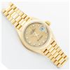 Image 3 : Rolex Ladies 18K Yellow Gold Champagne Diamond President Wristwatch With Rolex Box