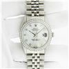 Image 3 : Rolex Men's Stainless Steel Mother of Pearl Diamond Datejust