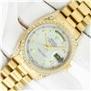 Image 2 : Rolex Men's 18K Yellow Gold Diamond Day Date President Watch With Rolex Box