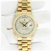 Image 3 : Rolex Men's 18K Yellow Gold Diamond Day Date President Watch With Rolex Box