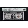 Image 1 : 1935A $1 Hawaii Silver Certificate WWII Emergency Note PMG Gem Uncirculated 66EPQ