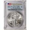 Image 1 : 2012-(W) American Silver Eagle Coin PCGS MS70 First Strike West Point