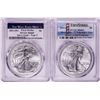 Image 1 : Lot of 2021-(S) & (W) Type 2 $1 American Silver Eagle Coins PCGS MS69 First Strike