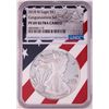 Image 1 : 2018-W $1 Proof American Silver Eagle Coin NGC PF69 Ultra Cameo Congratulations Flag