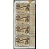 Image 1 : Uncut Sheet of (4) State of Louisiana Baby Bond Obsolete Notes