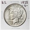 Image 1 : 1928-S $1 Peace Silver Dollar Coin