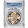 Image 1 : 1887 $1 Morgan Silver Dollar Coin PCGS MS63 Nice Toning