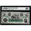 Image 1 : 1872 $20 State of South Carolina Obsolete Note PMG Gem Uncirculated 66EPQ