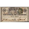 Image 1 : 1863 Fifty Cents State of Georgia Milledgeville, GA Obsolete Note