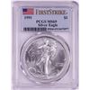 Image 1 : 1991 $1 American Silver Eagle Coin PCGS MS69 First Strike