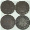 Image 1 : 1900H Large Cent Group lot of 4 EF or better