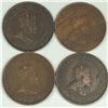 Image 1 : 1907 Large Cent Group Lot of 4 EF or better
