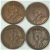 Image 2 : 1918 Large Cent Group Lot of 4 EF or better