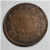 Image 1 : 1881 Queen Victoria Large Cent DBL Lengend