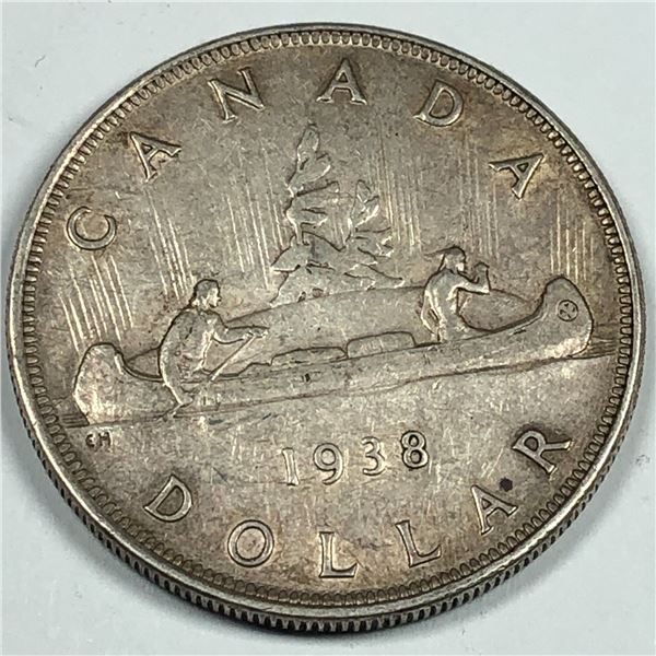 1938 King George VI Canadian Silver Dollar