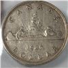 Image 1 : 1947 Maple King George VI Canadian Silver Dollar ICCS-VF-30 DBL-HP