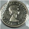 Image 2 : 1956 Queen Elizabeth II Canadian Silver Dollar UNC