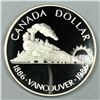 Image 1 : 1986 Queen Elizabeth II Canadian Silver Dollar UNC