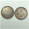 Image 1 : 1935 Lot of 2 Canadian Silver Dollars