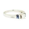 Image 1 : 0.60 ctw Diamond and Sapphire Ring - 14KT White Gold