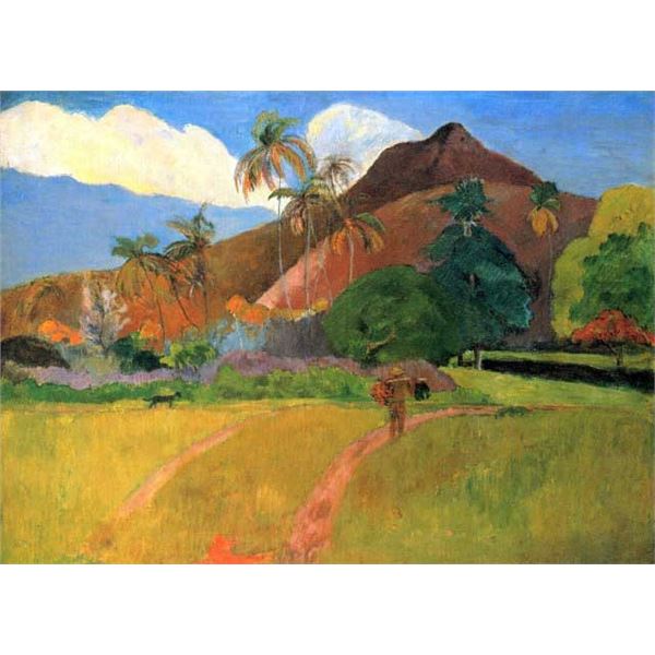 Paul Gauguin - Mountains in Tahiti