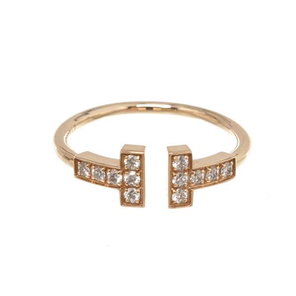 Tiffany & Co Gold T Wire Diamond Ring