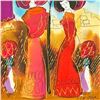 Image 2 : Moshe Leider, Framed Original Mixed Media Watercolor Painting, Hand Signed with