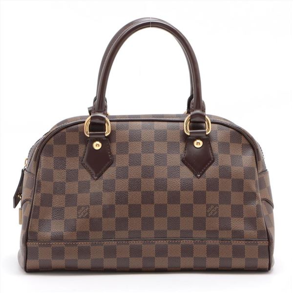 Louis Vuitton Damier Ebene Canvas Leather Duomo Hobo Bag