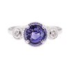Image 2 : 2.08 ctw Blue Sapphire and Diamond Ring - 14KT White Gold