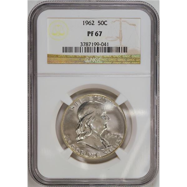 1962 Franklin Half Dollar Coin NGC PG67