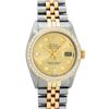 Image 2 : Rolex Mens 2 Tone Champagne Diamond 36MM Datejust Wristwatch