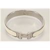 Hermes Ivory Metal Clic Clac Bangle Bracelet PHW