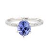 Image 2 : 2.24 ctw Sapphire and Diamond Ring - 14KT White Gold