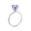 Image 4 : 2.24 ctw Sapphire and Diamond Ring - 14KT White Gold