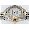 Image 5 : Rolex Ladies 2 Tone MOP Diamond & Ruby Datejust Wristwatch 26MM
