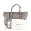 Image 1 : Balenciaga Sunday Tote Giant Studs Leather Small Gray