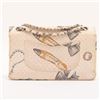 Image 2 : Chanel Classic Beige Multicolor Quilted Canvas Flower Art Print Single Flap Shou