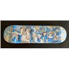 Image 1 : Hand painted skateboard "Grey Compliments Blue Period" by Gino Perez