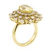 Image 4 : 6.09 ctw Oval Mixed Yellow Sapphire And Round Brilliant Cut Diamond Ring - 14KT