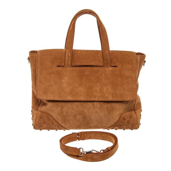Tod's Brown Suede Leather Envelope Convertible Shoulder Bag