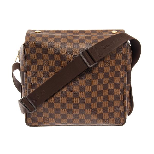 Louis Vuitton Damier Ebene Canvas Leather Naviglio Messenger Bag
