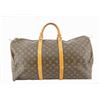 Image 1 : Louis Vuitton Brown Monogram Canvas Leather Keepall 55 cm Duffle Bag Luggage