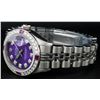 Image 5 : Rolex Ladies Stainless Steel Purple Diamond & Ruby 26MM Datejust Wristwatch