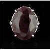 Image 2 : SILVER 25.36 ctw Corundum and Topaz Ring