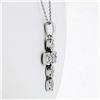 Image 5 : New 14k White Gold 0.85 ctw Ideal Cut Diamond Multi Circle Cluster Cross Pendant