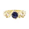 Image 2 : 1.64 ctw Blue Sapphire And Diamond Ring - 14KT Yellow Gold