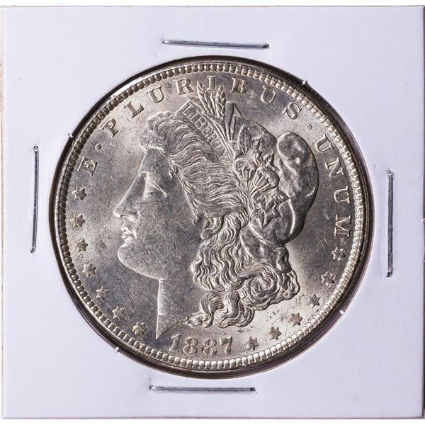 1887 $1 Morgan Silver Dollar Coin CH BU