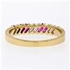 Image 4 : Vintage 18k Yellow Gold 0.75 ctw Baguette Diamond and Ruby Band Ring