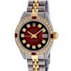 Image 3 : Rolex Ladies 2 Tone Red Vignette Diamond & Ruby 26MM Datejust Wristwatch