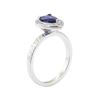 Image 4 : 1.16 ctw Sapphire and Diamond Ring - Platinum